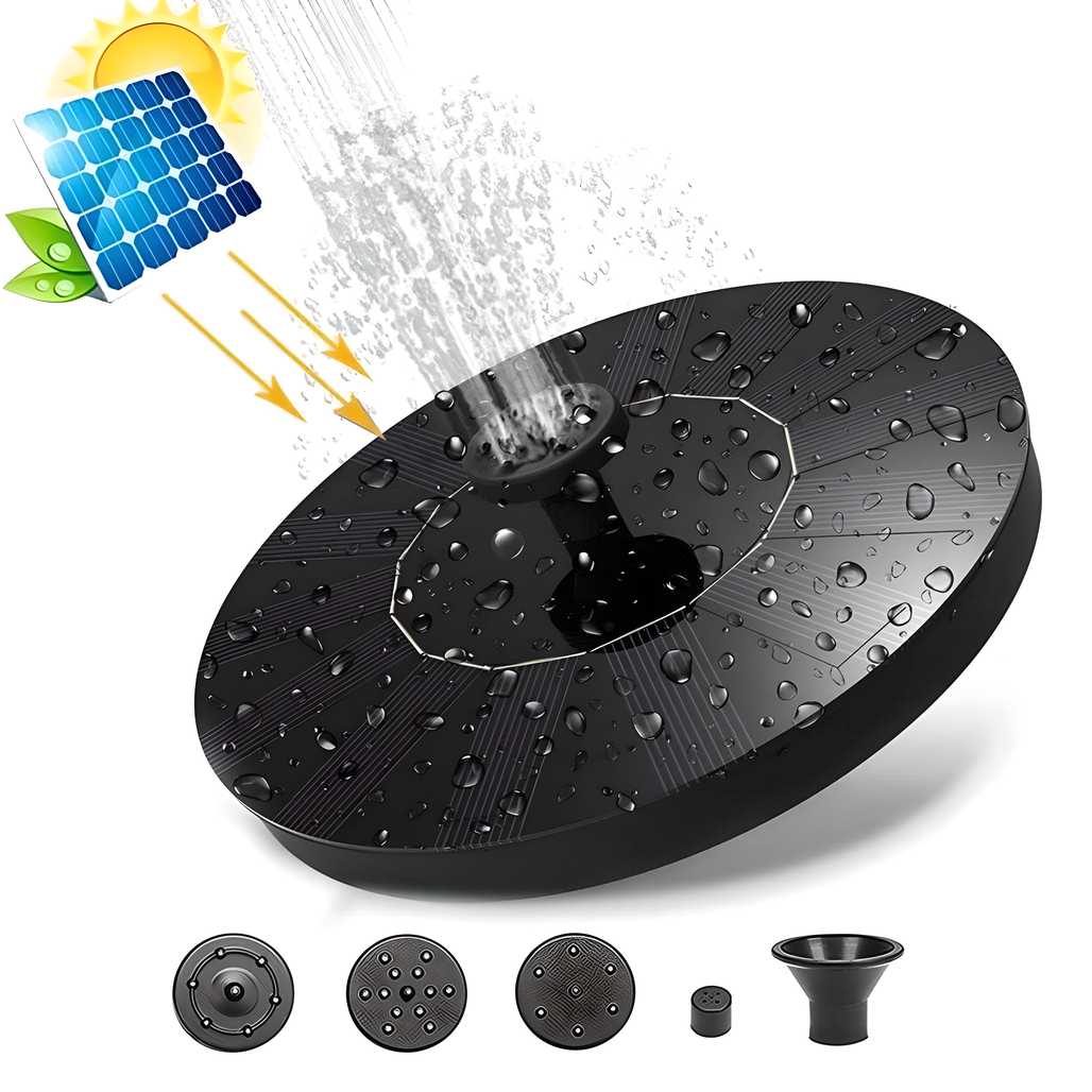 Fountain Solar Power Floating Water Pump for Pool Pond Garden and Patio Plants Round