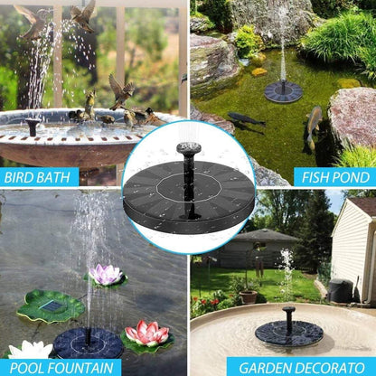 Fountain Solar Power Floating Water Pump for Pool Pond Garden and Patio Plants Round